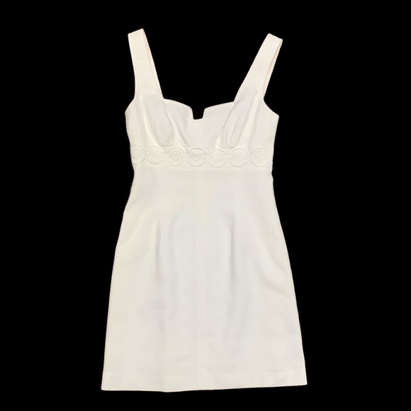 Trina Turk Dresses & Skirts - Trina Turk White Sleeveless Wide Strap Fitted Dress, textured, white, size 2